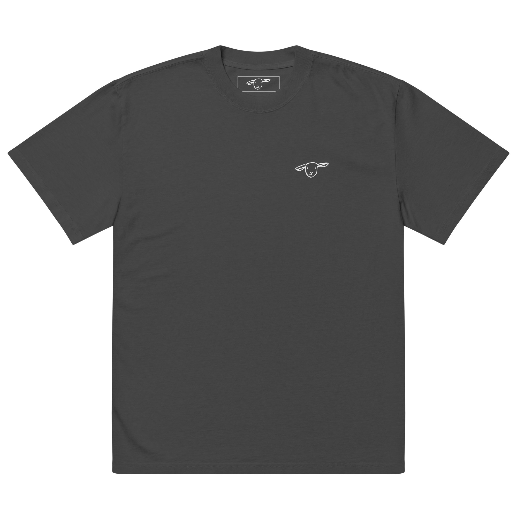 Inspired by God™ - Sheep Graphic, Oversized Thick faded t-shirt