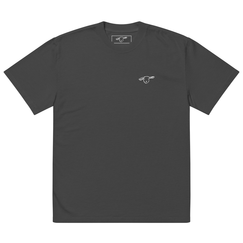 Inspired by God™ - Sheep Graphic, Oversized Thick faded t-shirt